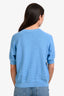 Loro Piana Blue Silk/Cotton Blend Ribbed Sweater Size 46