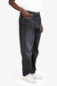Brunello Cucinelli Black Denim Medium Wash Cuffed Beaded Detail Jeans Size 8