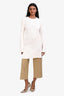 The Row White Virgin Wool Knit Long Sleeve Top Size XS