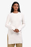 The Row White Virgin Wool Knit Long Sleeve Top Size XS