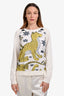 Hermès White Cotton/Silk Leopard Graphic Shirt Size 42