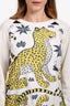 Hermès White Cotton/Silk Leopard Graphic Shirt Size 42