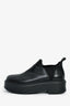 The Row Black Leather Platform 'Robin' Ankle Boots Size 37