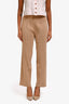Loro Piana Brown Silk/Cotton Blend Knit Wide Leg Pants Size 38