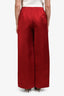 The Row Red Silk Wide Leg Trousers Size 6