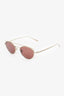 The Row x Oliver Peoples Metal Frame Brown Sunglasses