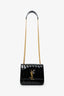 Saint Laurent Black Patent Leather Large Vicky Crossbody