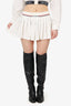 Miu Miu White Mini Pleated Tennis Skirt Size 36