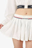 Miu Miu White Mini Pleated Tennis Skirt Size 36