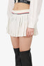 Miu Miu White Mini Pleated Tennis Skirt Size 36