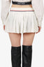 Miu Miu White Mini Pleated Tennis Skirt Size 36