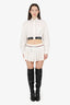 Miu Miu White Mini Pleated Tennis Skirt Size 36