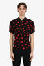 Supreme Red With Hearts Button Down T-Shirt Size S Mens