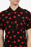 Supreme Red With Hearts Button Down T-Shirt Size S Mens