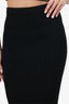 Prada Black Virgin Wool Knit Pencil Skirt Size 38