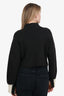 Celine Grey/White Knit Cropped Sweater Size XS