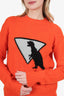 Prada Orange Wool Dinosaur Sweater Size 38