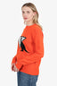 Prada Orange Wool Dinosaur Sweater Size 38