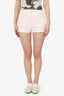 Pre-Loved Chanel™ White Cotton CC Mini Shorts Estimated Size 34