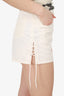 Pre-Loved Chanel™ White Cotton CC Mini Shorts Estimated Size 34