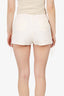 Pre-Loved Chanel™ White Cotton CC Mini Shorts Estimated Size 34