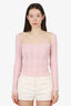 Bluemarine Pink Lace Detail Long Sleeve Size 4