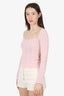 Bluemarine Pink Lace Detail Long Sleeve Size 4
