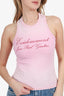 Jean Paul Gaultier Pink Cotton Tank Top Size XS