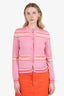 Hermès Pink Cashmere/Silk Button Down Cardigan Size 34