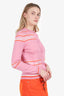 Hermès Pink Cashmere/Silk Button Down Cardigan Size 34
