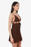 Miu Miu 2019 Brown Crochet Mini Dress Size 38