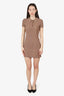 Marine Serre Brown V-Neck Polo Mini Dress Size XS