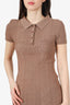 Marine Serre Brown V-Neck Polo Mini Dress Size XS