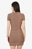 Marine Serre Brown V-Neck Polo Mini Dress Size XS