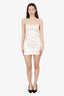 Gauge81 White Satin Open Back Mini Dress Size XS