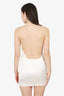 Gauge81 White Satin Open Back Mini Dress Size XS