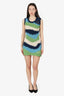 Marni Green/Blue Cotton Mini Dress Size 36