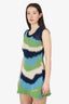 Marni Green/Blue Cotton Mini Dress Size 36