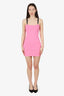 1017 ALYX 9SM Pink Stretch Cotton/Leather Mini Dress Size XS