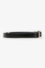 Saint Laurent Black Leather 3 Passant Thin Belt
