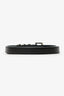 Saint Laurent Black Leather 3 Passant Thin Belt