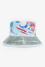 Pre-Loved Chanel™ Sport White Canvas/PVC Surfboard Logo Bucket Hat Size M