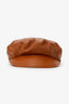 Christian Dior Brown Leather Beret Size 57