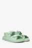 Pre-Loved Chanel™ Green Rubber CC Dad Sandals Size 37