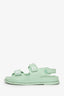 Pre-Loved Chanel™ Green Rubber CC Dad Sandals Size 37