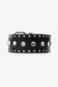 Dries Van Noten Black Leather Belt With Detachable Chain/Fur Tail Size 75
