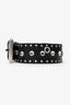 Dries Van Noten Black Leather Belt With Detachable Chain/Fur Tail Size 75