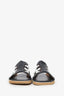Dries Van Noten Black Leather Western Slides Size 41
