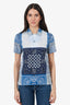 Louis Vuitton Blue Bandana Print Patchwork Short Sleeve Shirt Size XS