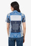 Louis Vuitton Blue Bandana Print Patchwork Short Sleeve Shirt Size XS